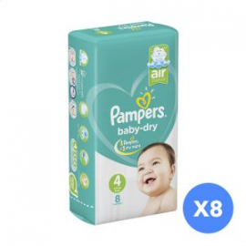 Pampers Baby Dry S4 9-18kg Maxi  8un
