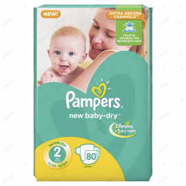 Pampers Baby Dry S2 3-8kg 80un MINI